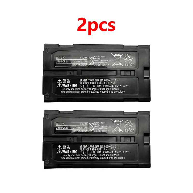 

2pcs BDC46C Battery For Total Station Set 230R Set 300 330 530 630 Survey Instrument 2430mAh Li-ion 7.2V