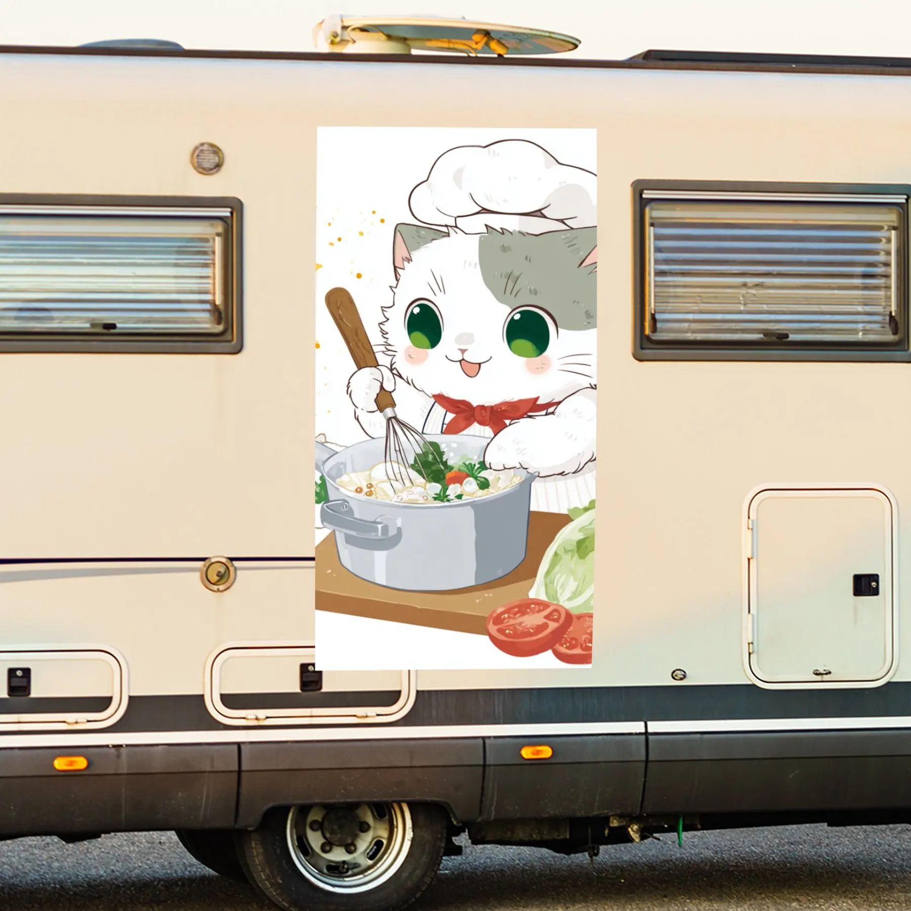 

Cooking — виниловая наклейка на заднюю часть автофургона, водонепроницаемые самоклеящиеся виниловые наклейки для хвоста и бампера автомобиля, украшение - Protectio