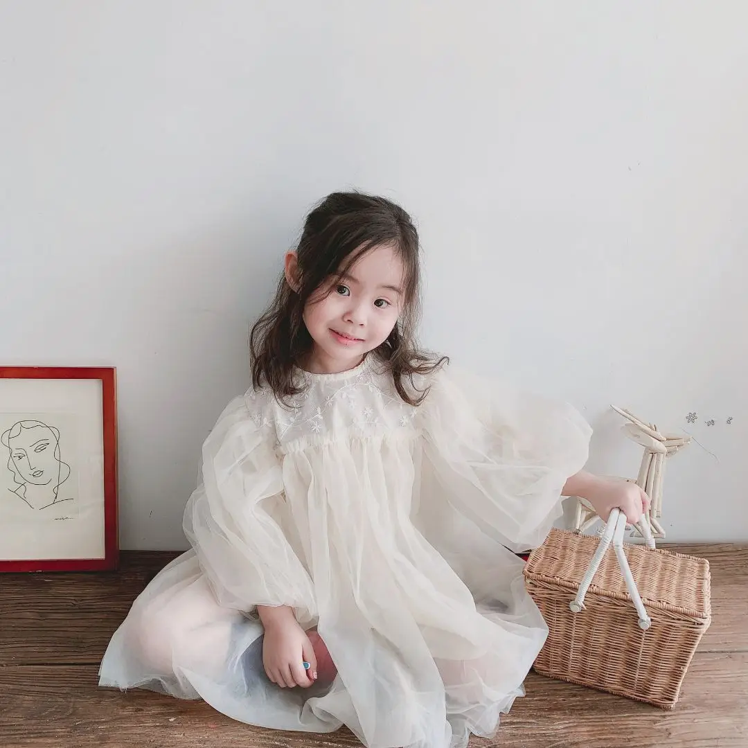 

Baby Long Sleeve Dresses Lace Princess Dress Children Clothes 2-8 Years Kids Clothing