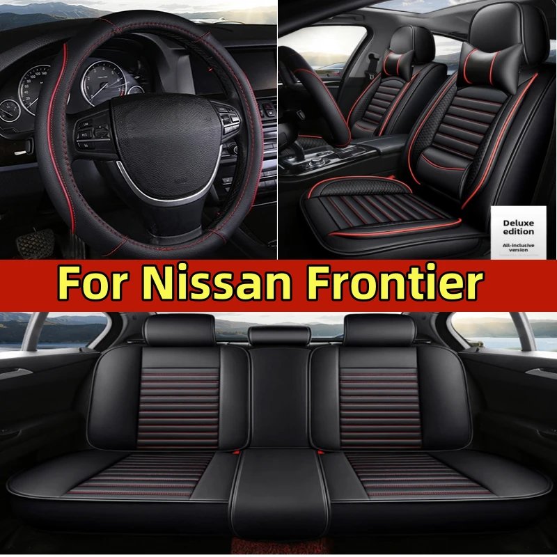 

Чехлы на автомобильные сиденья Nissan Frontier полностью покрытые водонепроницаемыми и износостойкой искусственной кожей и всесезонными автомобильными колодками.