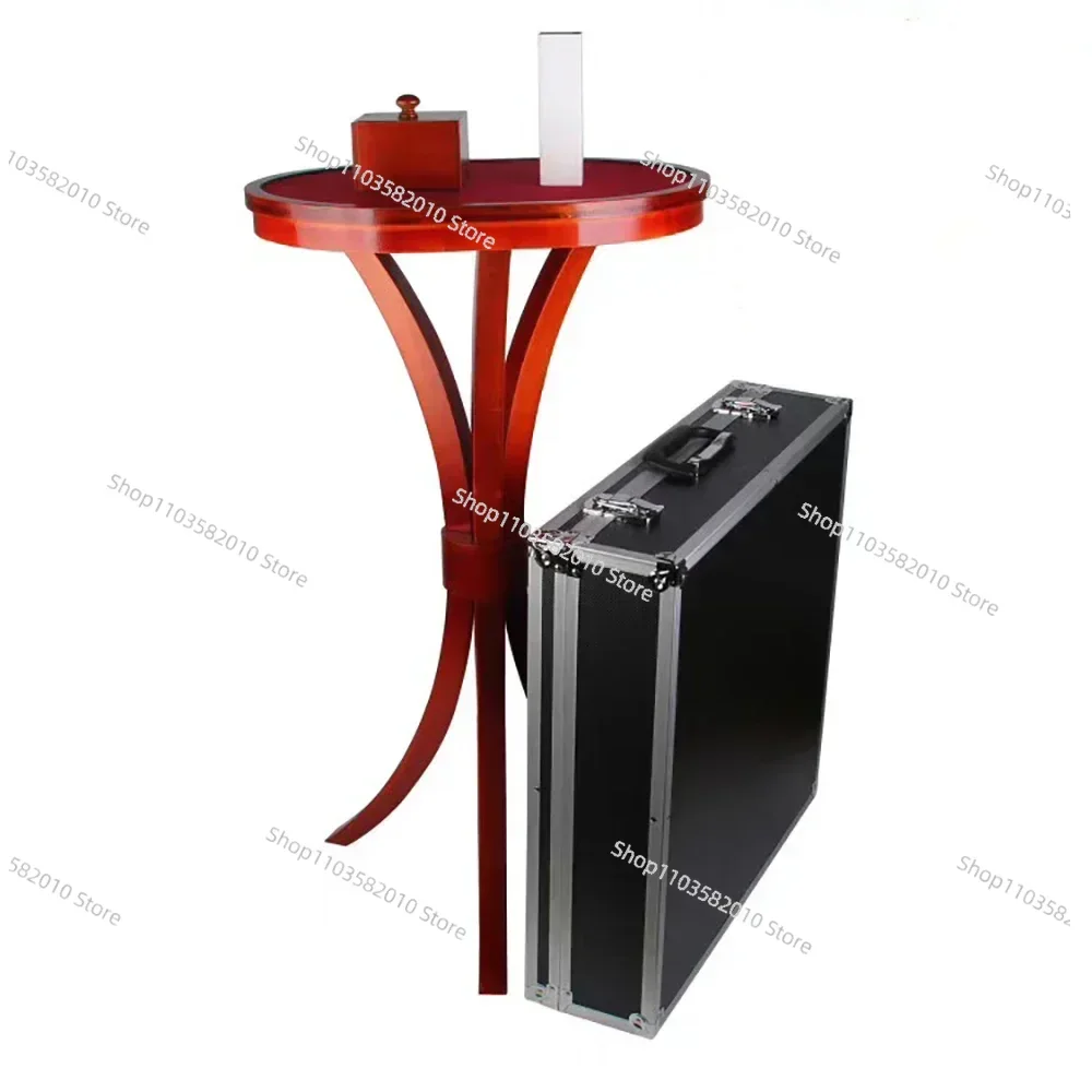 

Delux Oval Trinity Floating Table with Anti Gravity Box Vase Magic Tricks Magician Stage Illusions Gimmicks Floating Fly Table