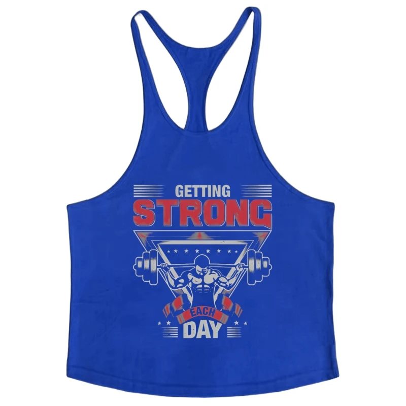 Men's Gym Stringer Tank Top, High Stretch Moisture-Wicking Tank, Breathable Slim-Fit Sleeveless Workout Vest for Gym