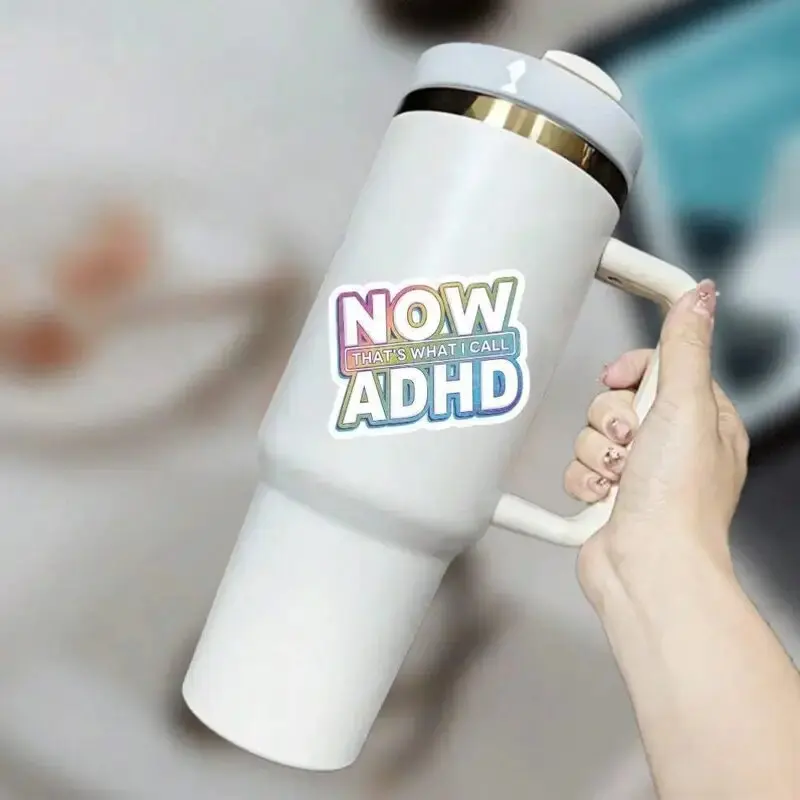 [ملصق ADHD] 1 قطعة/3 قطعة الآن أن أسمى ملصق ADHD |   فكاهة تكنولوجيا جراحية ذاتية اللصق - مثالية لأجهزة الكمبيوتر المحمولة،