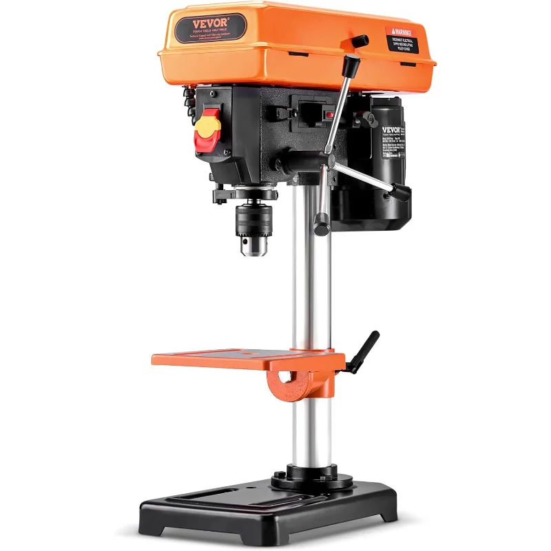 

VEVOR 8 in Benchtop Drill Press, 2.3A Induction Motor, Tabletop Drilling Machine with 750/1140 / 1740/2340 / 3200 RPM Adjustable