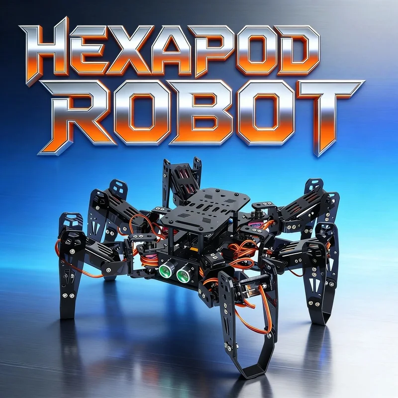 

Программируемый гексапод-робот ESP32 PCA9685 с всенаправленным движением, обходом препятствий, ультразвуковым отслеживанием и возможностью вторичной разработки