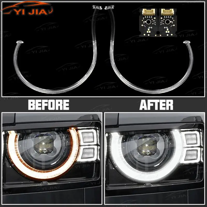 

For Land Rover Defender 2020-2023 Headlight LED Module DRL Module Headlight LED Tube Acrylic Tube Car Headlight Guide