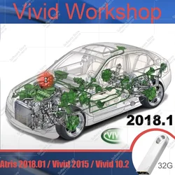 2024 Hot Automotive Vivid Workshop DATA 2018.01 (Atris-Technik) Data Quer link USB CD DVD Europa Reparatie Software Atris Onderdelen