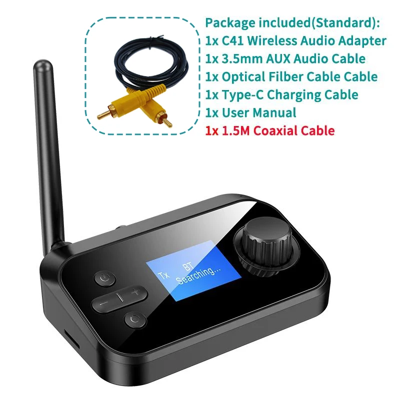 Multifunctionele Bluetooth Audio Zender Ontvanger 3.5mm AUX Optische Coaxiale Stereo Draadloze Adapter DAC Converter Voor TV PC