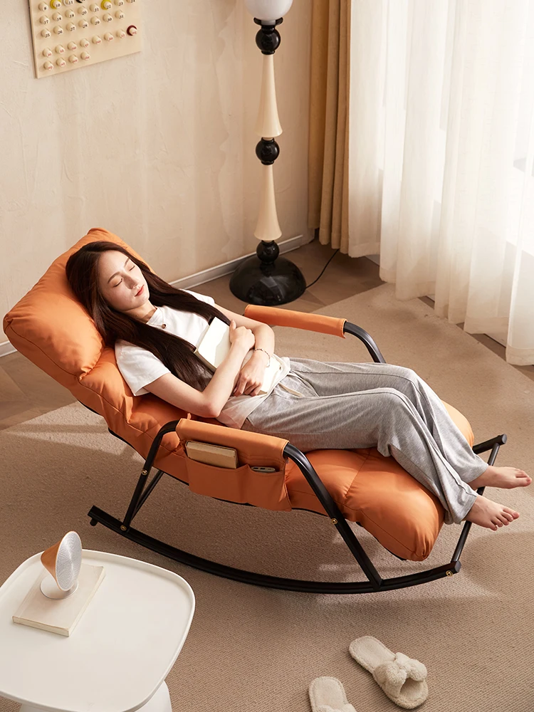 

Rocking chair Adult reclining chair Balcony Home leisure Single lazy sofa Rocking recliningAdults can sleep