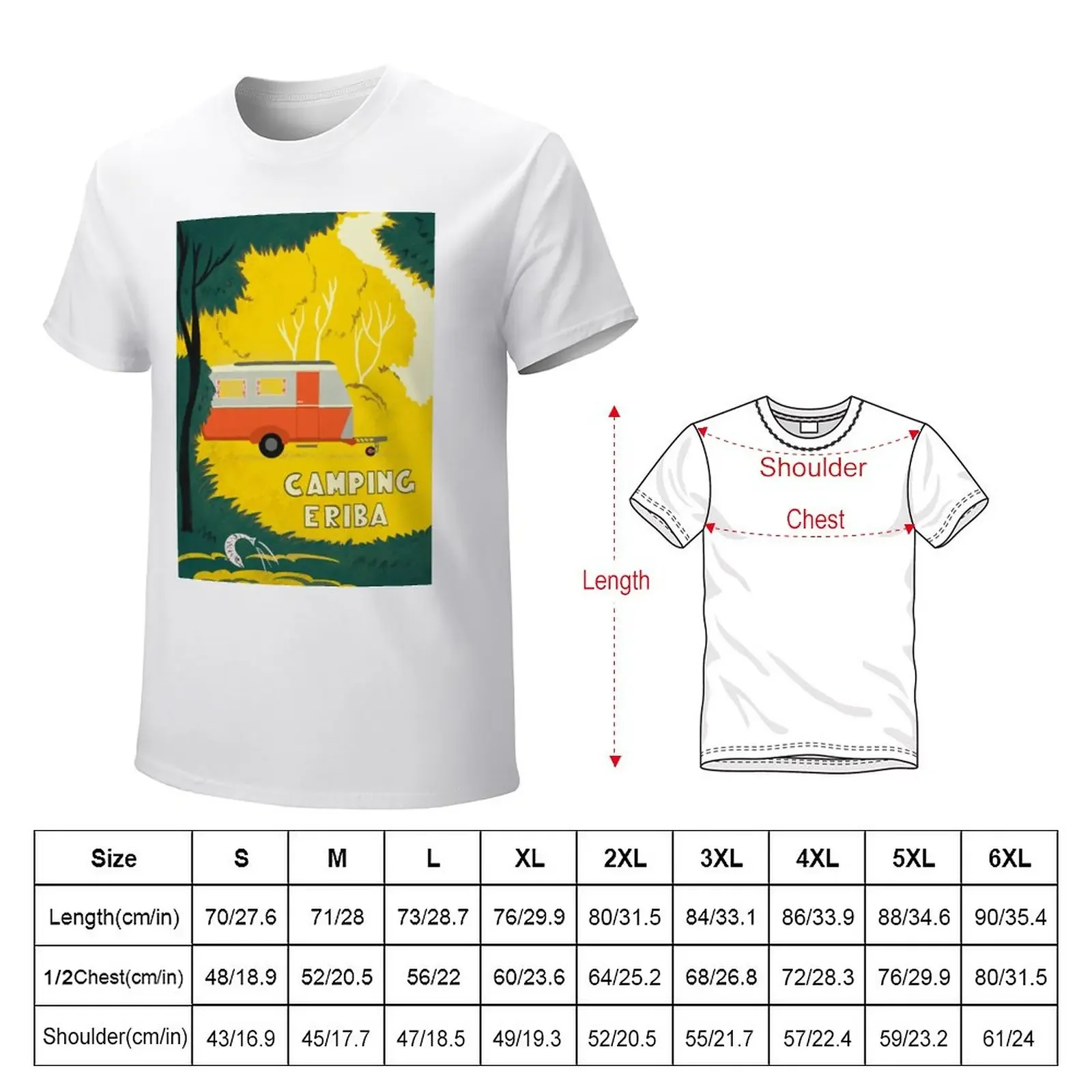 Vintage Caravan in Woodland T-Shirt quick drying Short sleeve tee animal prinfor boys plus size tops oversized t shirt men