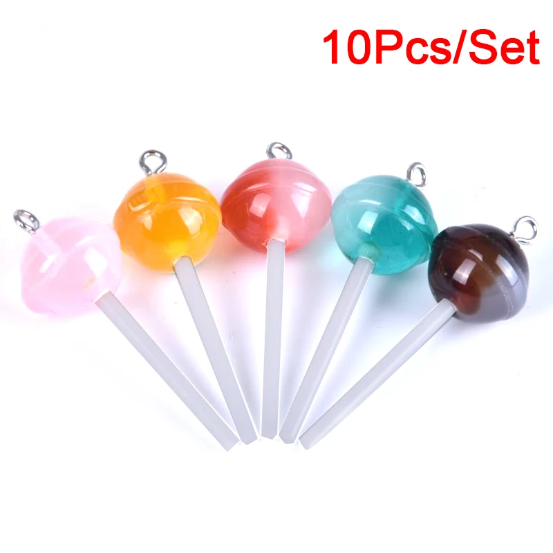 10Pcs Colorful Minnie Carrot Lolly Charms Pendants For Decoration Bracelets Necklace Earring Keychain Jewelry Making