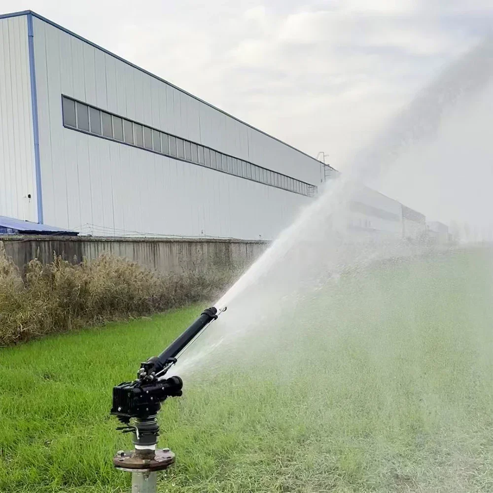 Worm Gear Rotary Irrigation Sprinkler Gun High Pressure Rocker Arm Water Gun for Farm Watering Dust Suppression