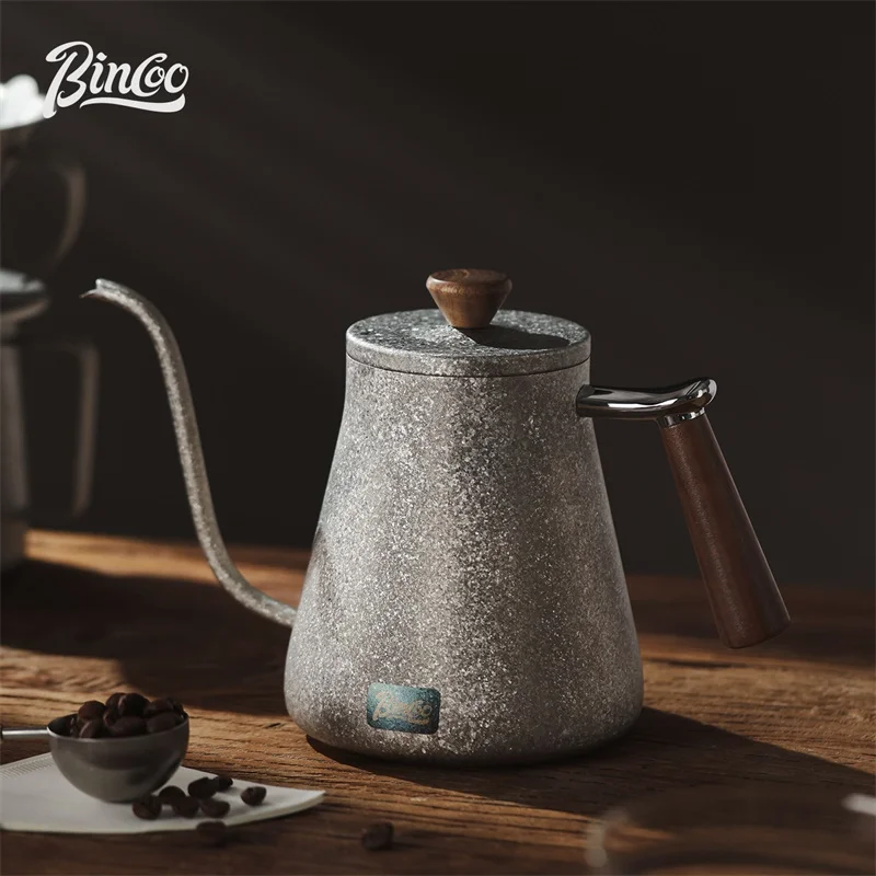 Bicoo handmade coffee pot pure titanium fine mouth coffee pot outdoor household coffee pot 800ML electric ceramic stove