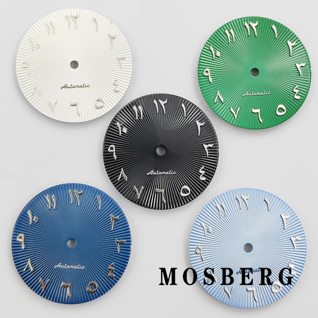 29 مللي متر NH35 ساعة الطلب مع ساعة الأيدي ل NH35 NH35a العقيمة أسود/أزرق ساعة وجوه الحركة التلقائية الملحقات