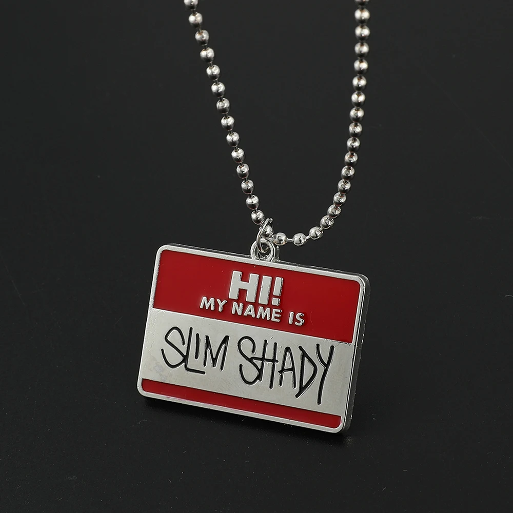 POTCET Eminem Men's Fashionable Versatile 2024 Hip Hop Jewelry Pendant Necklace - Trendy Souvenir for Boyfriend