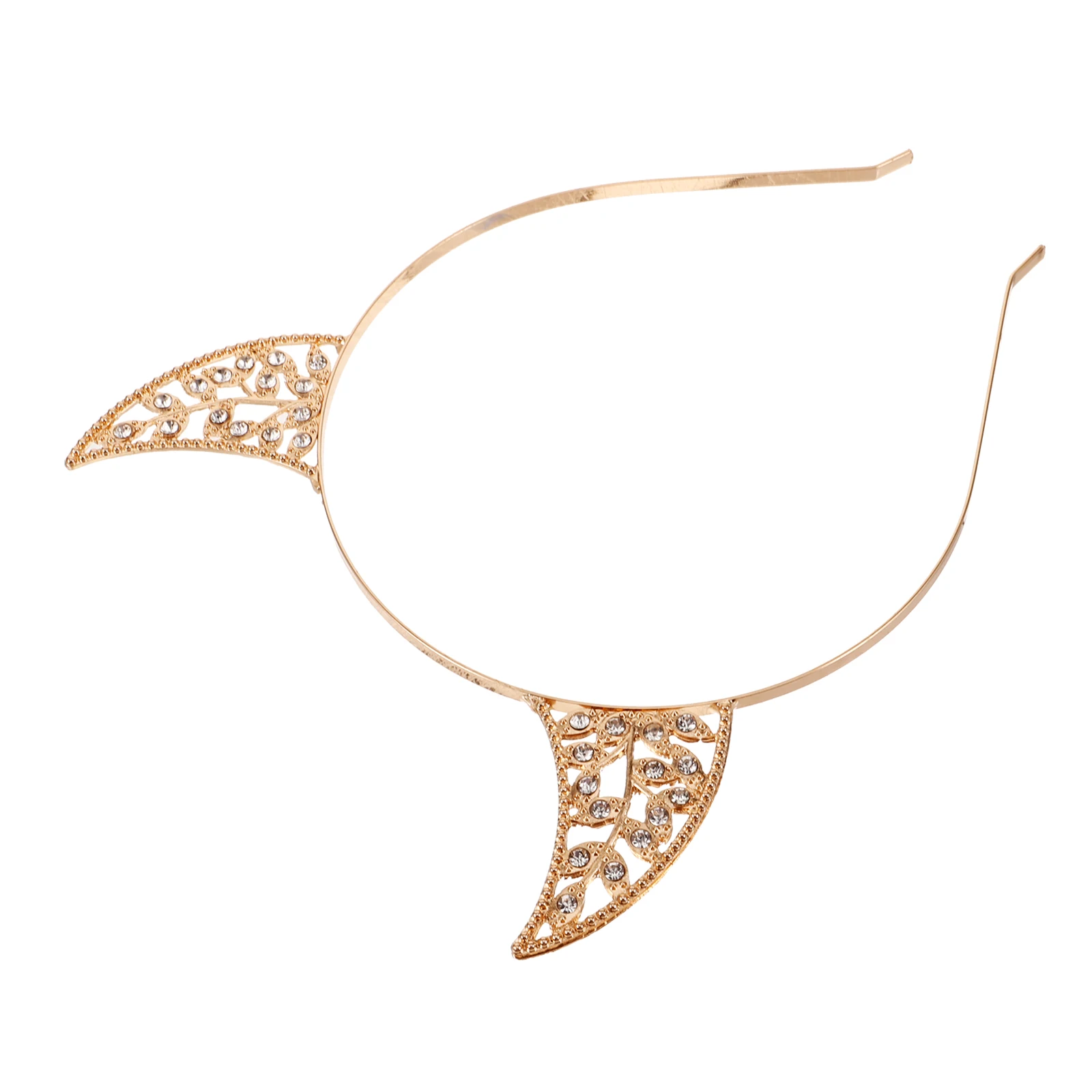

Sparkling Alloy Ox Horns Headb Women Girls Hair Accessories Party Stage Performance Cosplay Headdress Lightweight Comfortable
