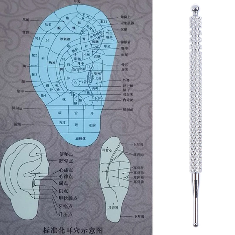 Ears Acupuncture Point Probe Massage Tool Painless Lightweight Portable Acupoint Detecting Pen Facial Reflexology Tool