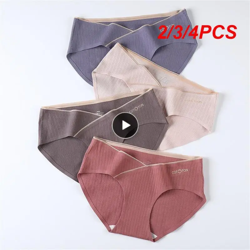 2/3/4PCS Low-waist Not Easily Curled Comfortable 6 Colors Popular 6 Sizes Best-selling Perfect Fit For Plus-size Women