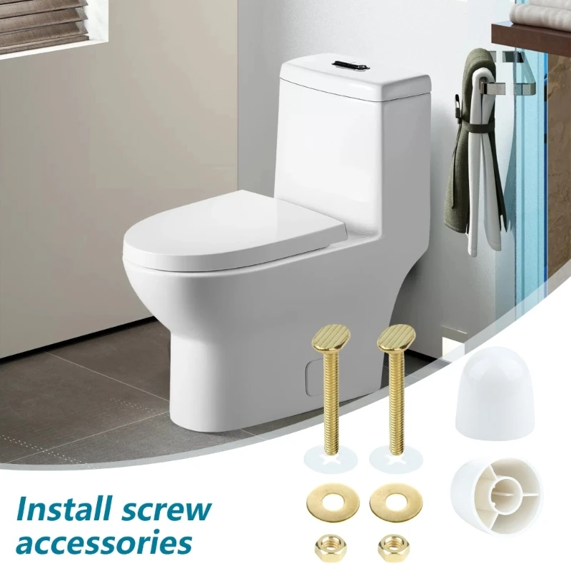 

Secure Toilet Base Installation Set Copper Bolts with Rustproof ABS Caps