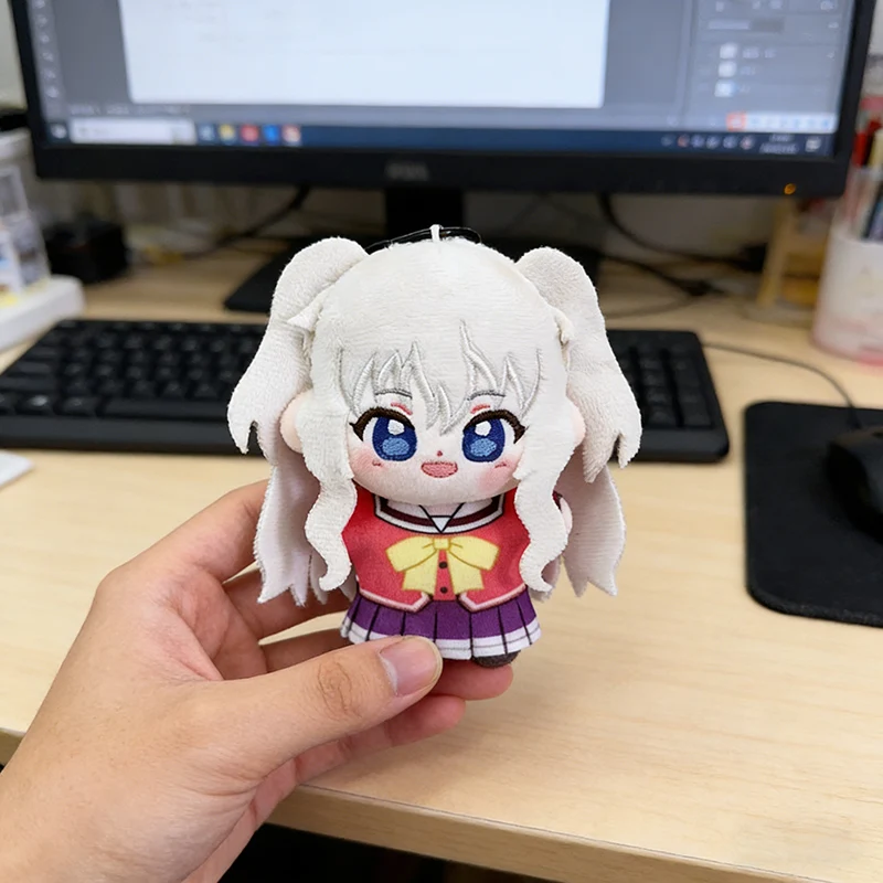Soft Nao Tomori Stuffed Plush Toy Anime Charlotte Chibi Doll Keychain Bag Charm Pendant for Fans Collection