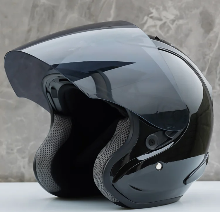 Ram4 الرائعة الأسود نصف خوذة الرجال والنساء دراجة نارية على الطرق الوعرة الصيف خوذة الإنحدار سباق الجبل الصليب كاسكو السعة #2