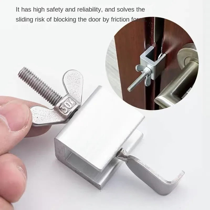 Portable Door Stopper Stainless Self-Defense Doorstop Lock Travel Anti-theft Childproof Safety Home Latch Hotel Door Lock