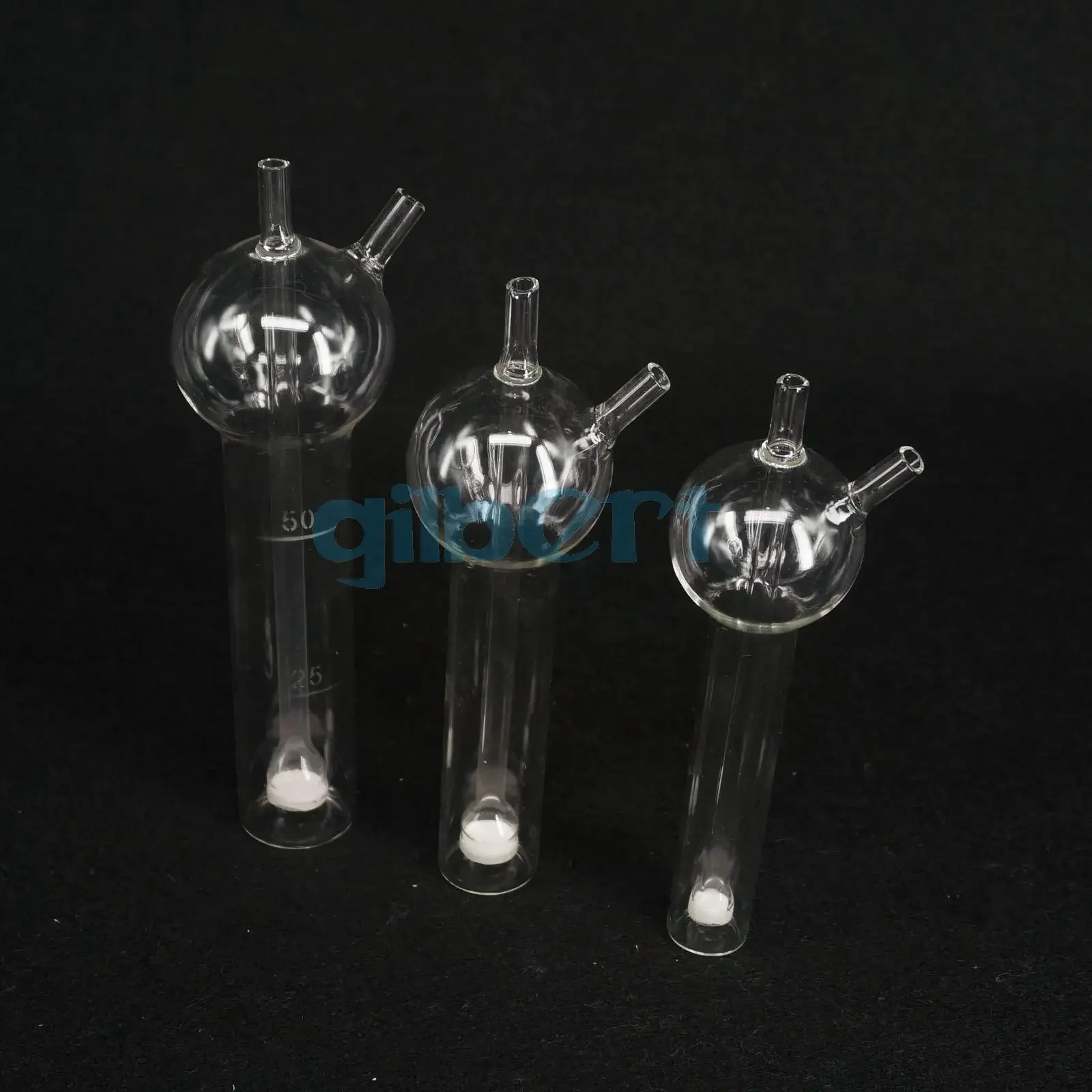 10ml 25ml 50ml 75ml 125ml Glass Clear Sulfur Dioxide Absorber Tube Bottle Apparatus Chemi Labware Glassware