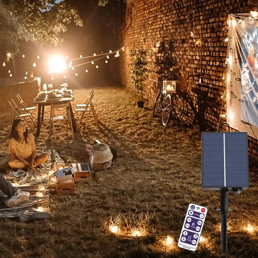 صندوق البطارية الشمسية في الهواء الطلق داخلي LED سلسلة مصباح لوحة تحكم مع جهاز التحكم عن بعد حديقة ديكور مصباح للطاقة الشمسية الديكور #3
