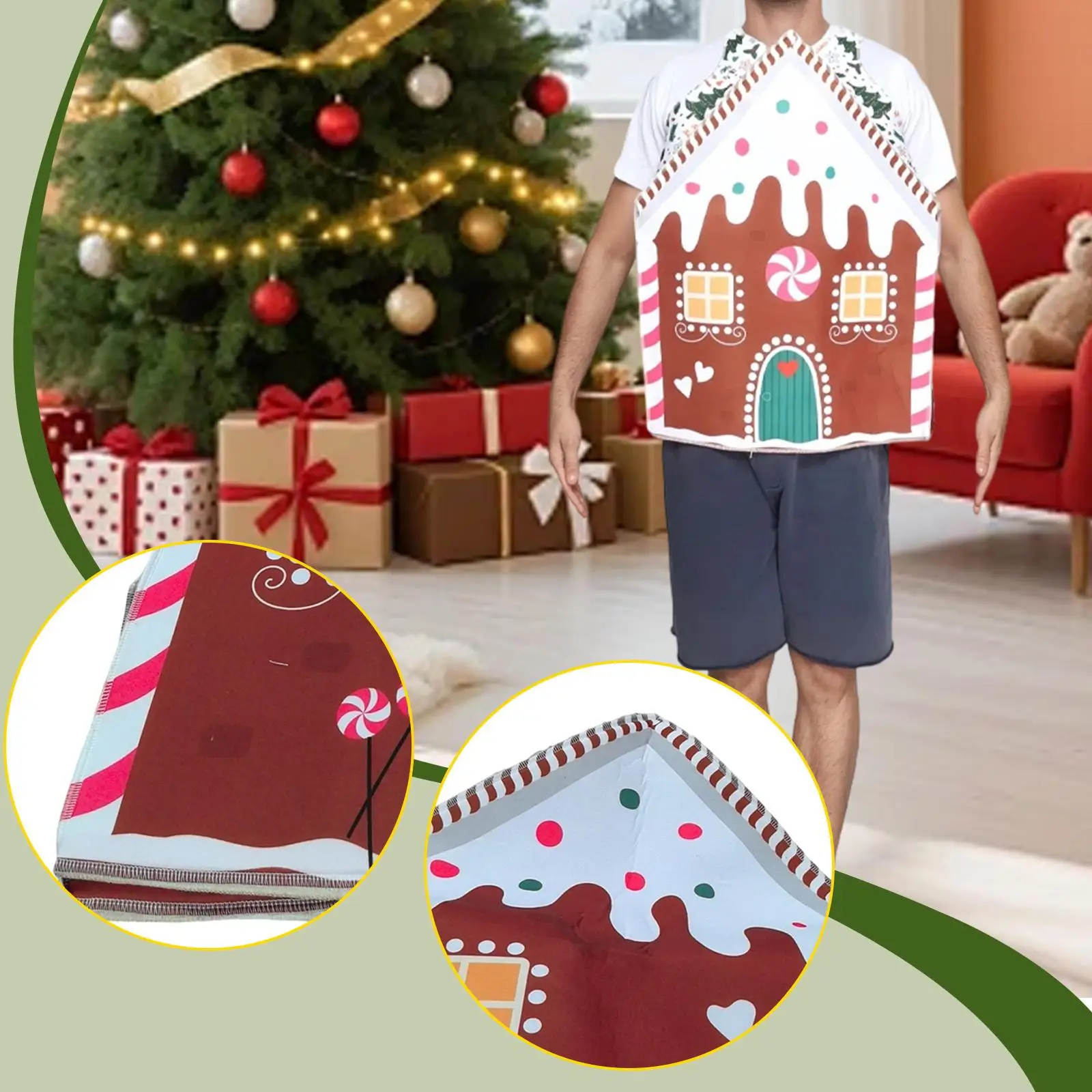 Disfraz de Navidad Traje de vacaciones de poliéster Juego de rol de carnaval Ropa de cosplay para fiesta de Navidad puesta en escena