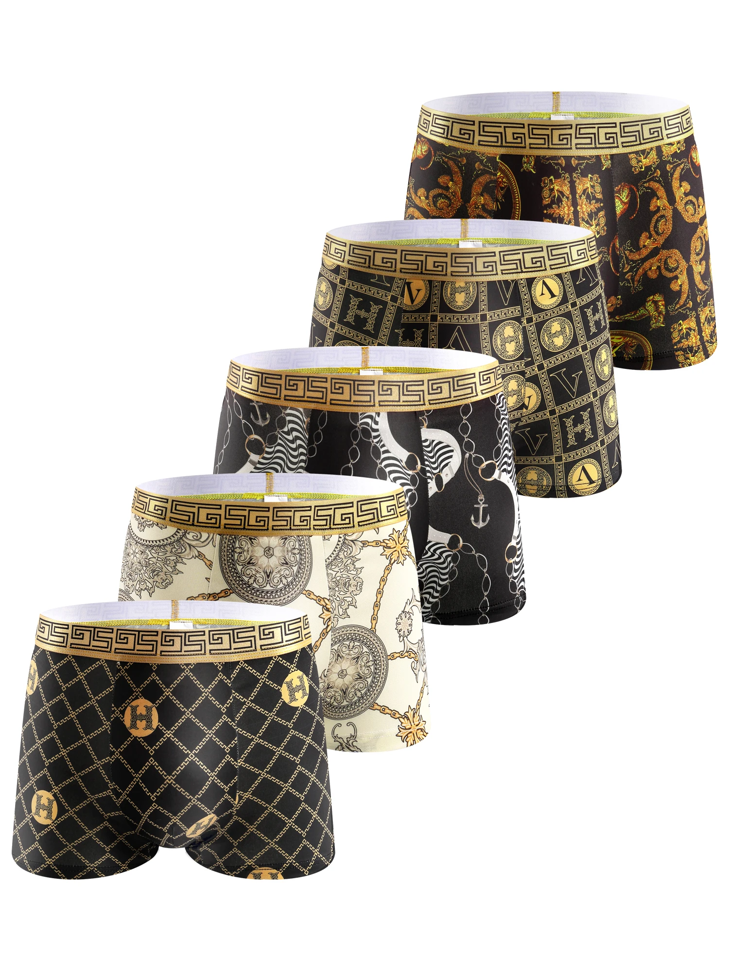 

5 шт., высококачественное популярное нижнее белье с плоским углом, тонкое мужское стильное белье