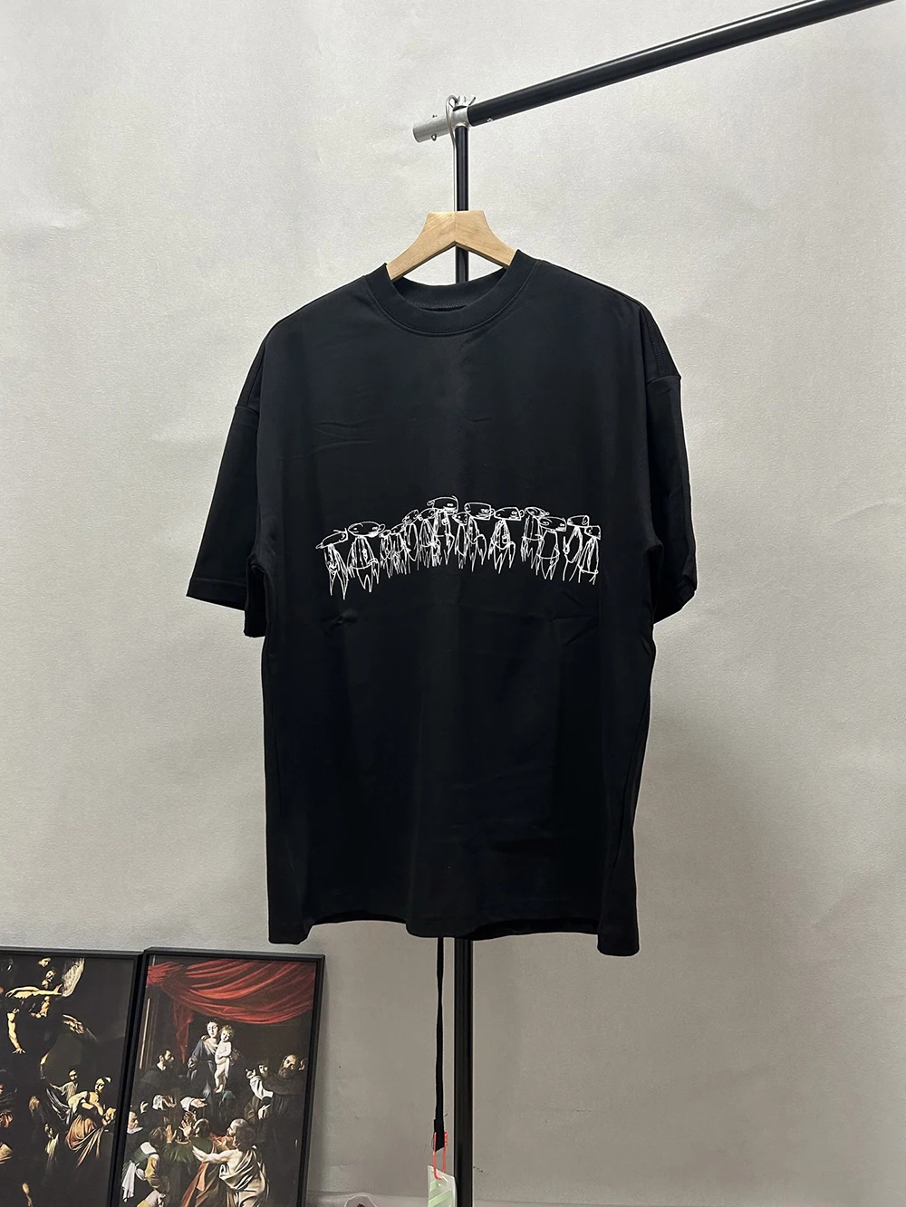 

High Qulaity Brand T shirt Futura Atoms Print T-shirt Heavy Cotton Short Sleeved Tshirt Men Women High Street Loose Top Tees