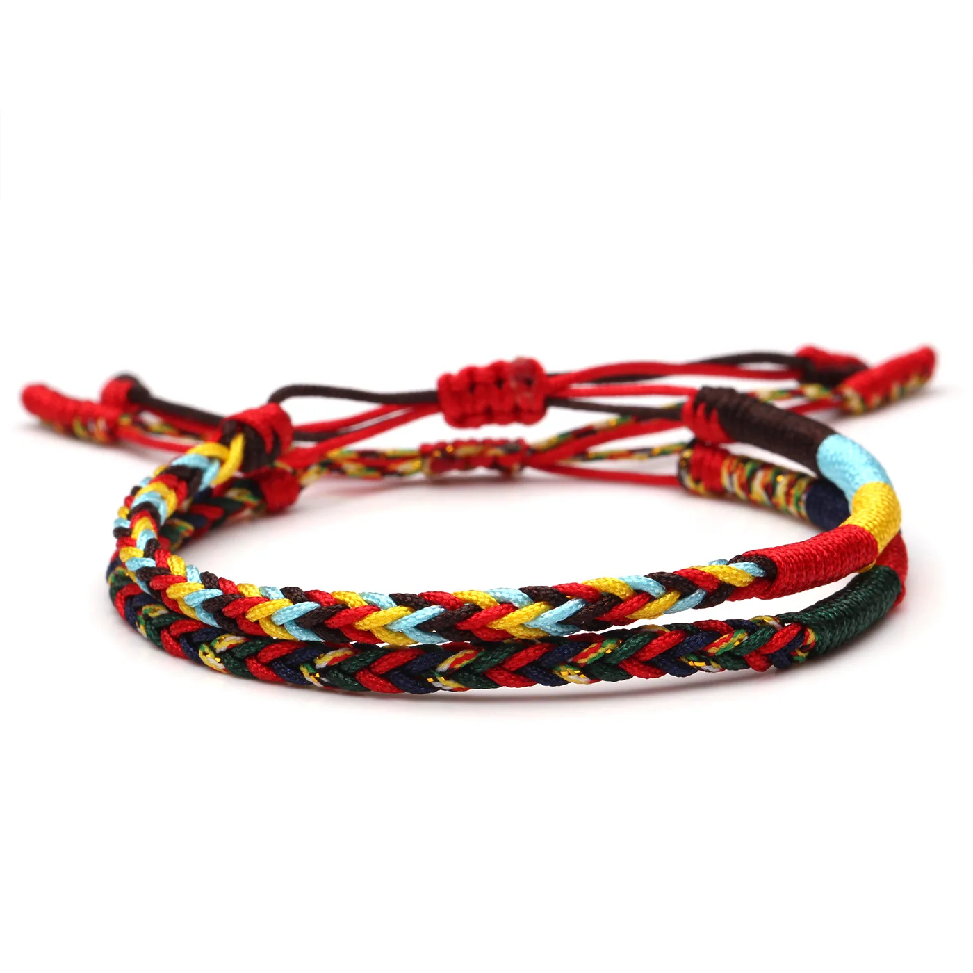 Tibetan Buddhism Lucky Monk Knot Rope Handmade Bracelet Women 2024 New Fashion Handcrafted Adjustable Trendy String Jewelry Gift