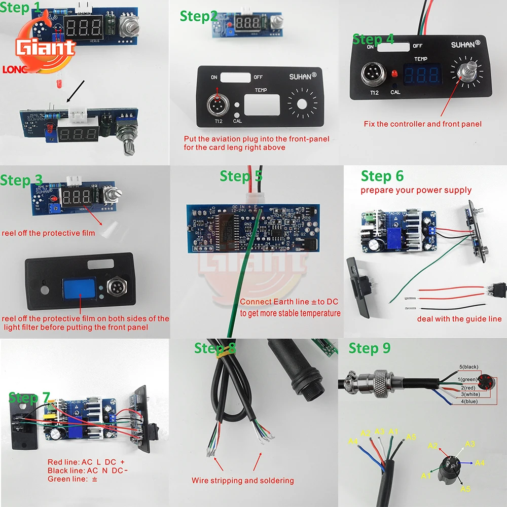 Controller della stazione di saldatura digitale fai da te saldatore elettrico indicatore di riscaldamento regolatore di temperatura Moudle per HAKKO