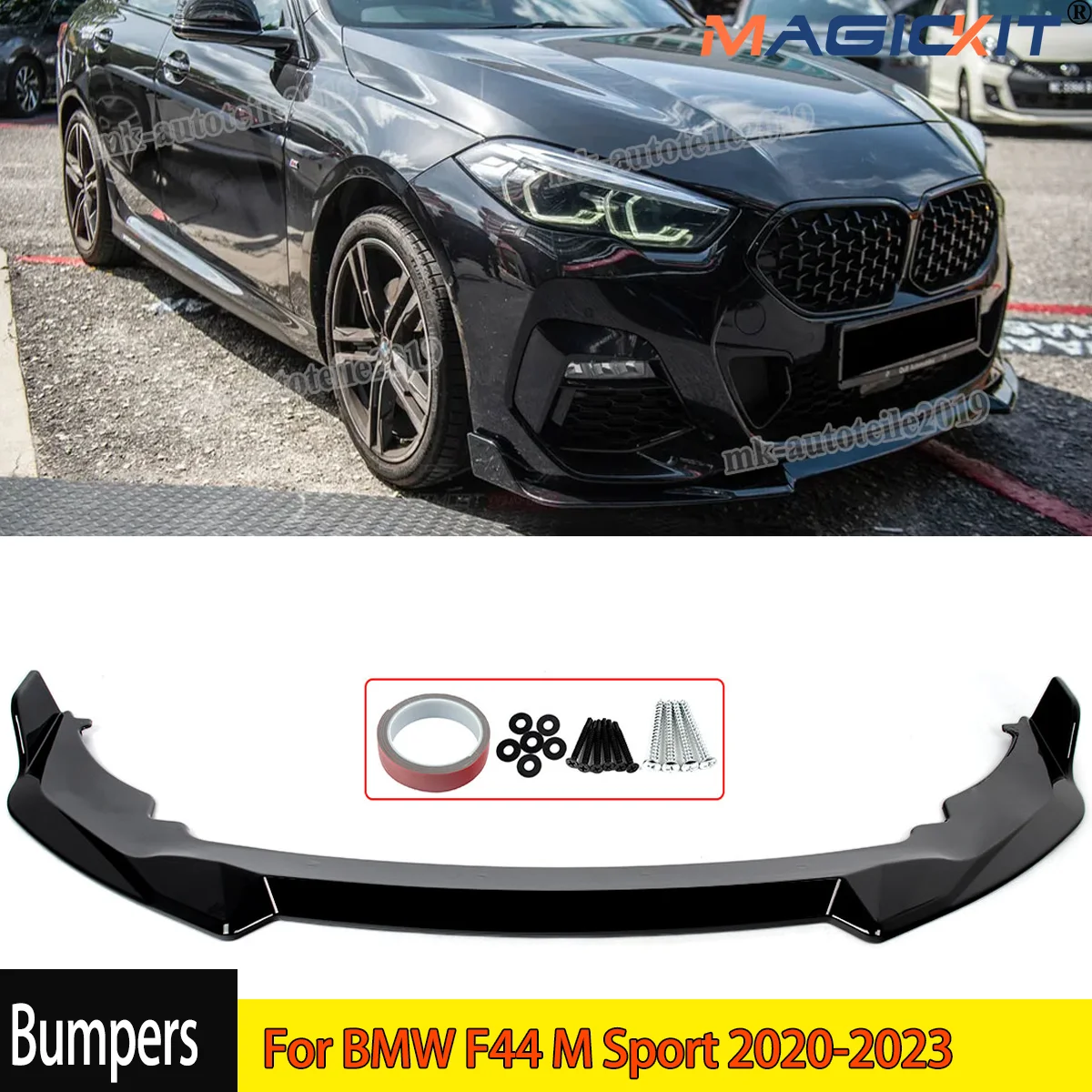 Front Bumper Splitter Lip Performance Gloss Black Fit BMW F44 M Sport 2020-2023