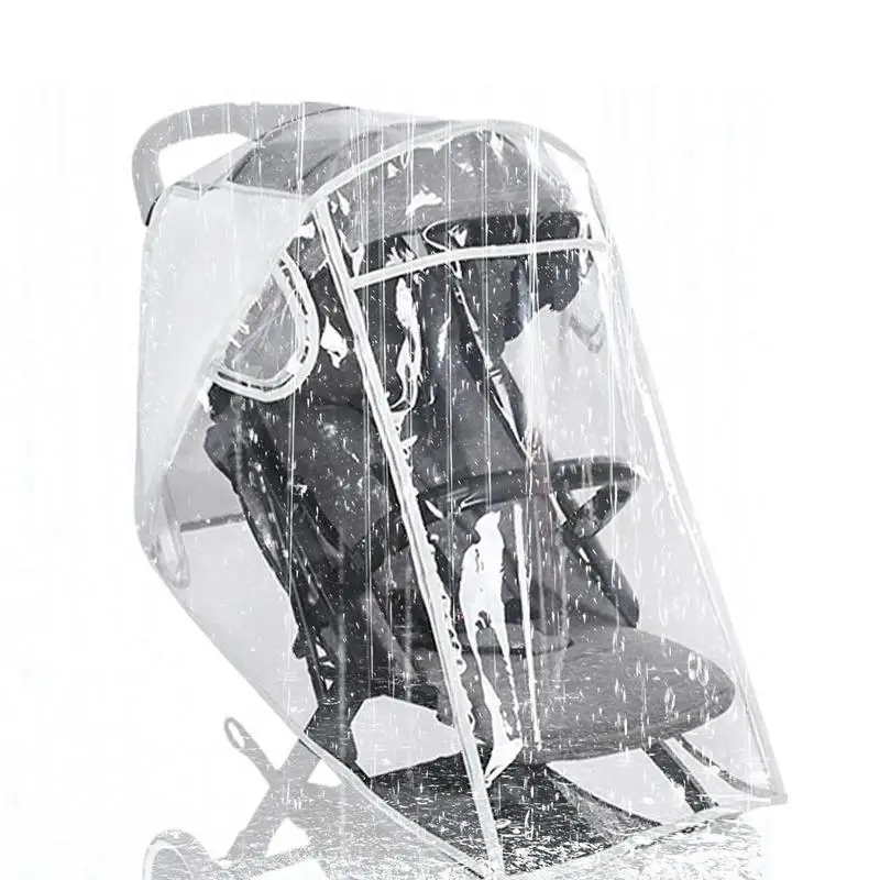 

Baby Seat Wind Dust Shield Transparent Waterproof Breathable Trolley Raincoat Universal Stroller Rain Poncho Protective Cover