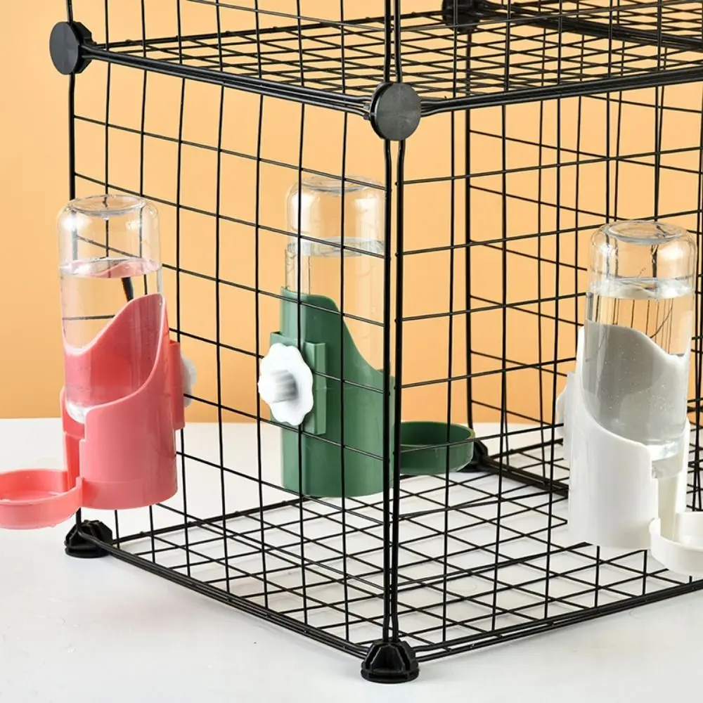 Distributeur d'eau suspendu pratique pour chats, bouteille d'eau transparente amovible pour lapin, récipient alimentaire en plastique pour chiot oiseau
