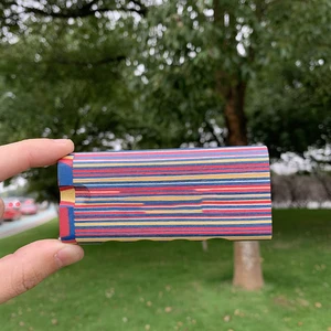 Wooden Tobacco Pipe Cigarette Box with Ceramic Filter Hand Painted Design Cleaning Hook and Gift Box for Adults 10.3x4.6cm