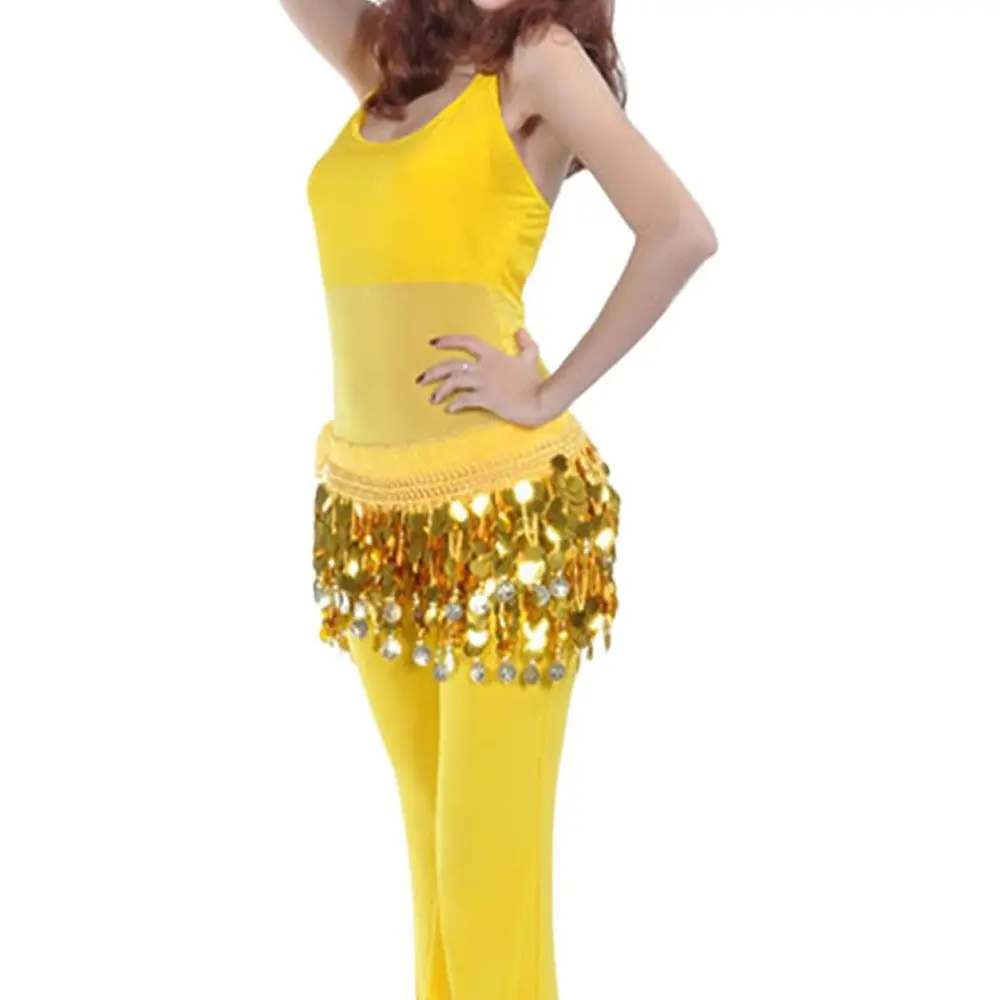 Thailand/India/Arab Dancer Sequins Tassels Skirt Women Sexy Belly Dance Hip Scarf Wrap Belt Dancer Skirt Female Show Costumes image 2