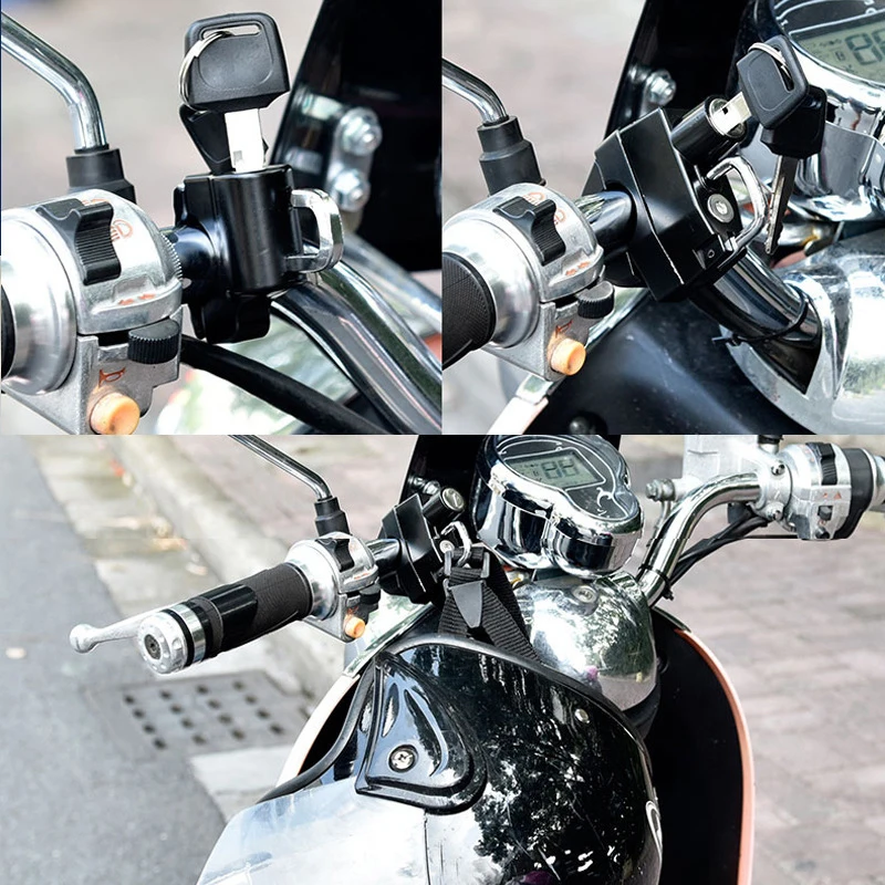 Motorcycle Helmet Lock Anti-Theft Fixed Lock Metal Multi-function Universal Bicycle Bike Anti-theft Security Moto Accessories