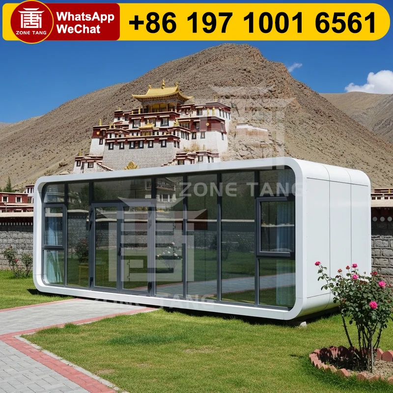 

Apple Capsule House Customize Color Portable RV Glass House Fabricated House Luxury Container House Space House Customize Colors