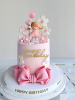 New Princess Happy Birthday Cake Decoration Party Girl Beauty Flower Cake Toppers for One Year Old Baby Shower Party Decor