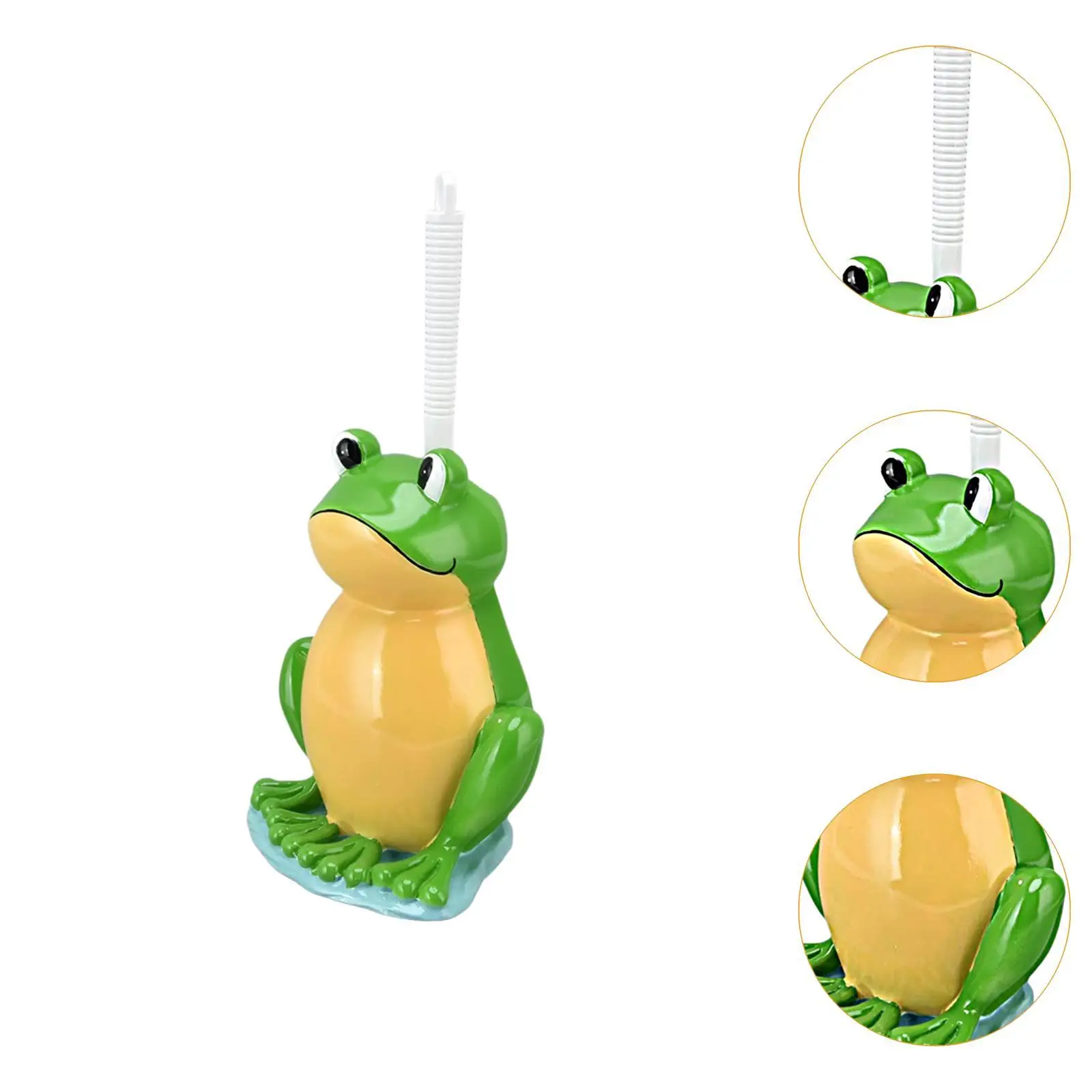 Deep Clean Toilet Bowl Brush Resin Holder Compact Scrubber Set Ergonomic Handle for Home Bathroom