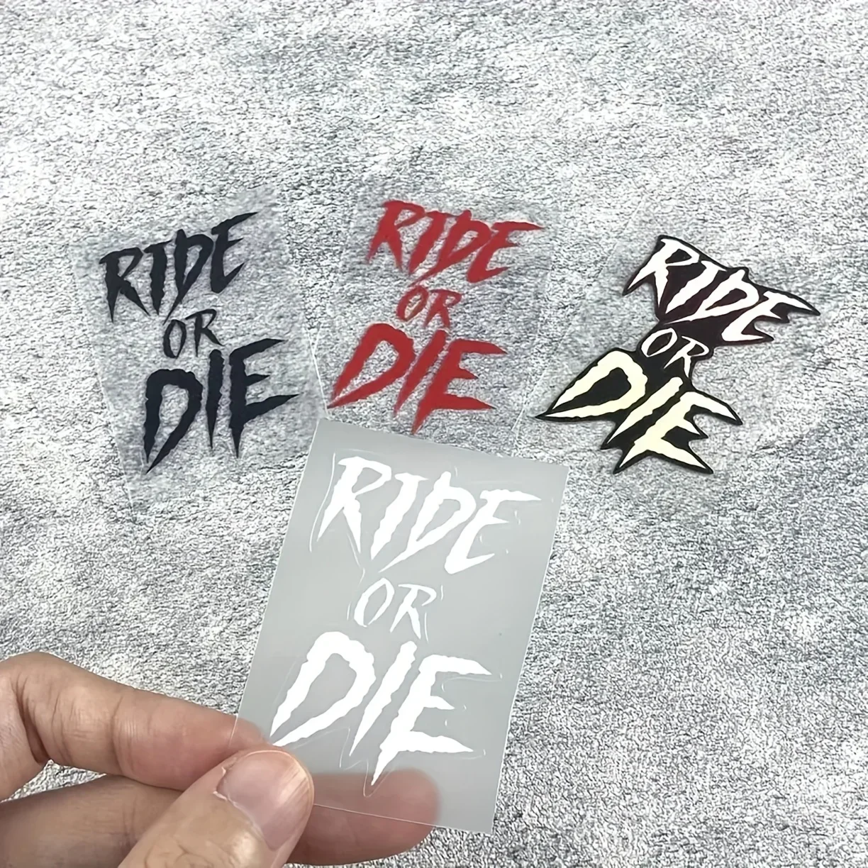 1개 에지 홀로그램 - '라이드 오어 다이' 테마 자동차 데칼, 독특한 자동차 스티커, 특별한 자동차 스타일링 아이템