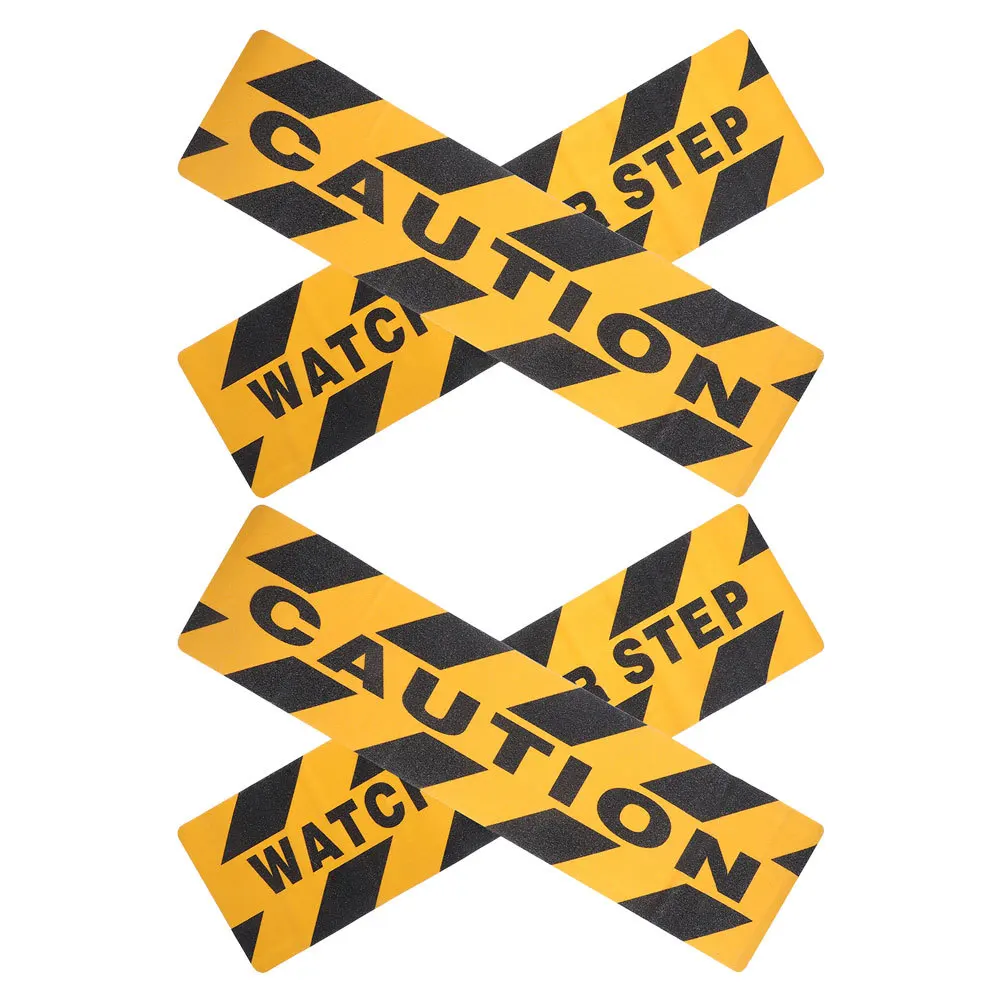 4 قطعة شريط مضاد للانزلاق عدم الانزلاق درج يعامل مقاوم للماء الطابق ملصق مائي لخطوات الممرات في الهواء الطلق داخلي قبضة أمان شرائط الحذر #1