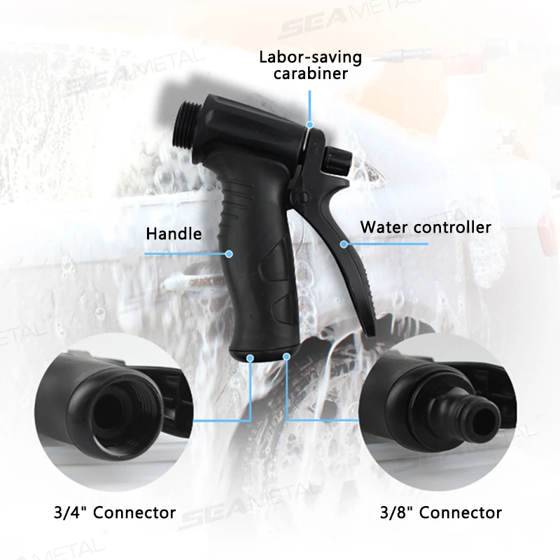 SEAMETAL 1L Adjustable Car Washer Foam Nozzle Car Washing Foam Gun Cleaning Tool Glove Pot Lance Water Soap Shampoo Sprayers view 4