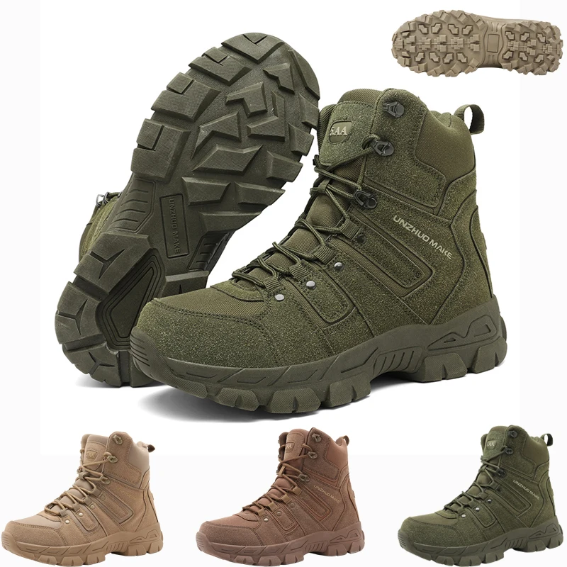 

Fashion Men's Boots Comfortable High-top Boots Outdoor Non-slip Hiking Boots Lightweight Men Desert Boots Motorcycle Boots