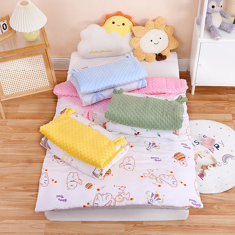 

Baby Blanket Cotton Soft Comfortable Breathable Autumn Winter Baby Sleeping Beanie Small Quilt Baby Stroller Thick Printed Mat