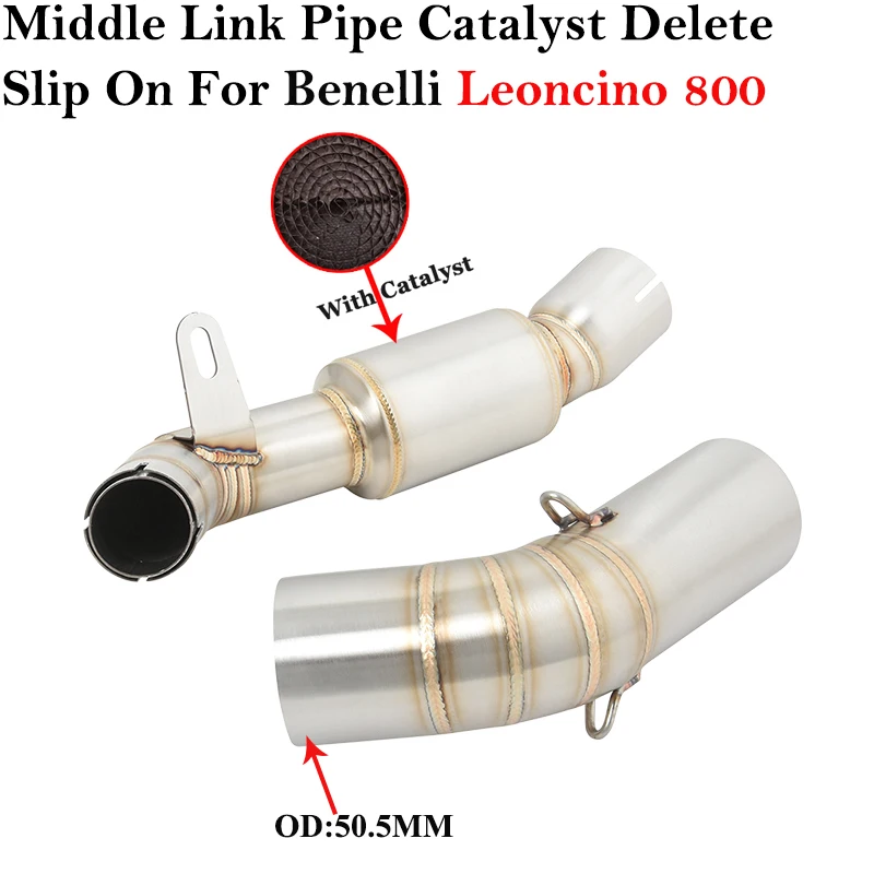 

Slip On For Benelli Leoncino 800 Motorcycle Exhaust Escape System Muffler Middle Link Pipe Stainless Steel