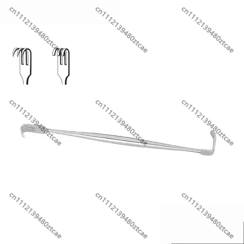 Veterinary Double‑Ended Skin Retractor 3‑Prong Deep Tissue Hook Animal Orthopedic Instrument