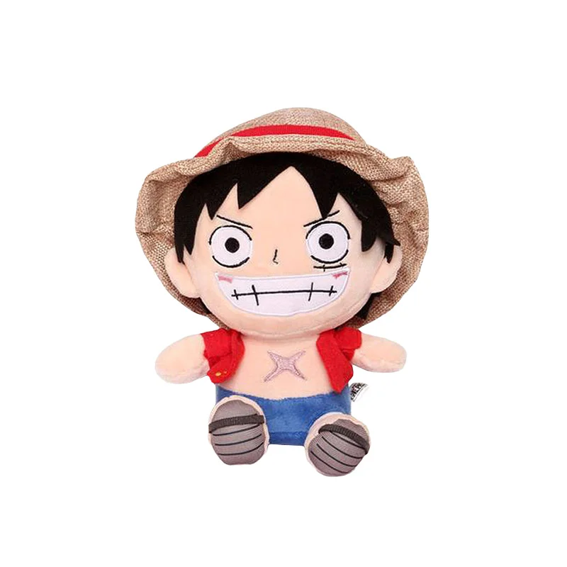 10-25cm tek parça serisi peluş doldurulmuş oyuncaklar Luffy Zoro Ace karikatür Anime şekilli kalıp anahtarlık kolye bebekler bebek doğum günü